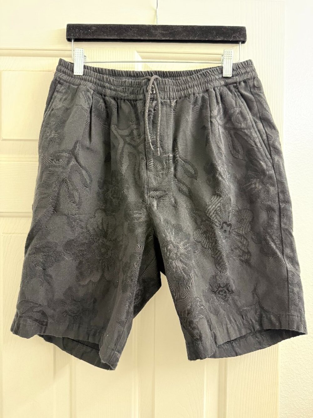 Stussy Black Floral Jacquard Shorts
